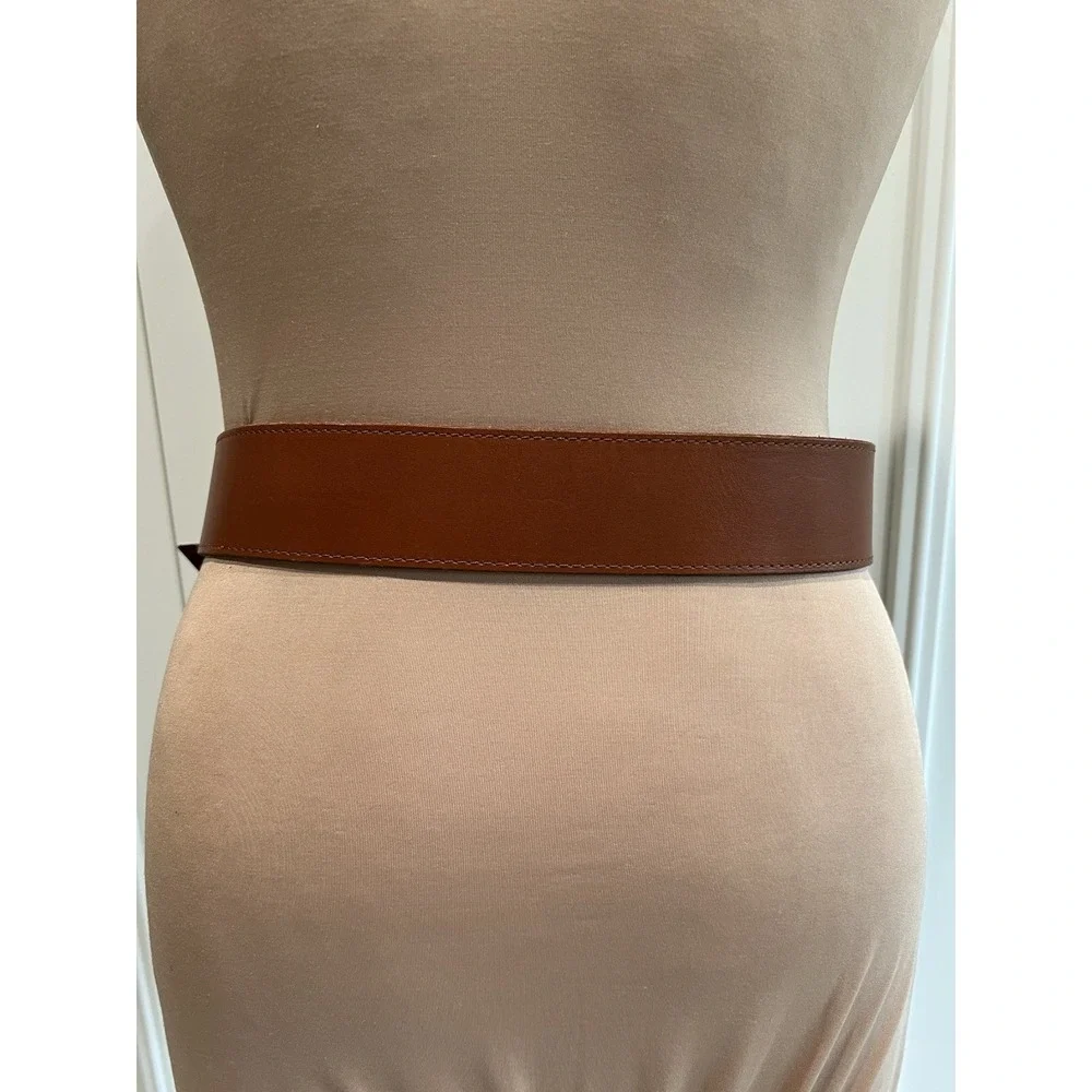 Anthropologie Womens Brown 100% Genuine Leather Belt Size‎ Medium Western Boho
